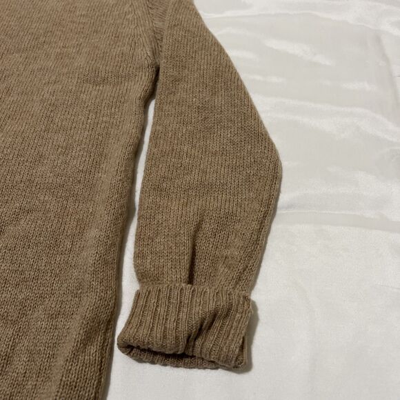 Alexander’s Sweater 100% Pure Wool Shetland Made In Scotland Size S Tan - Picture 7 of 15